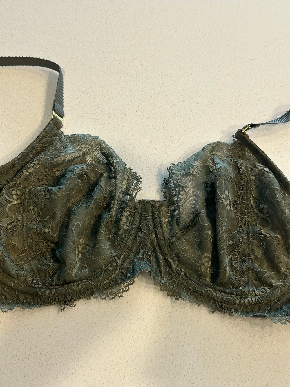Ralph Lauren Lace Underwire Bra in Olive 38C